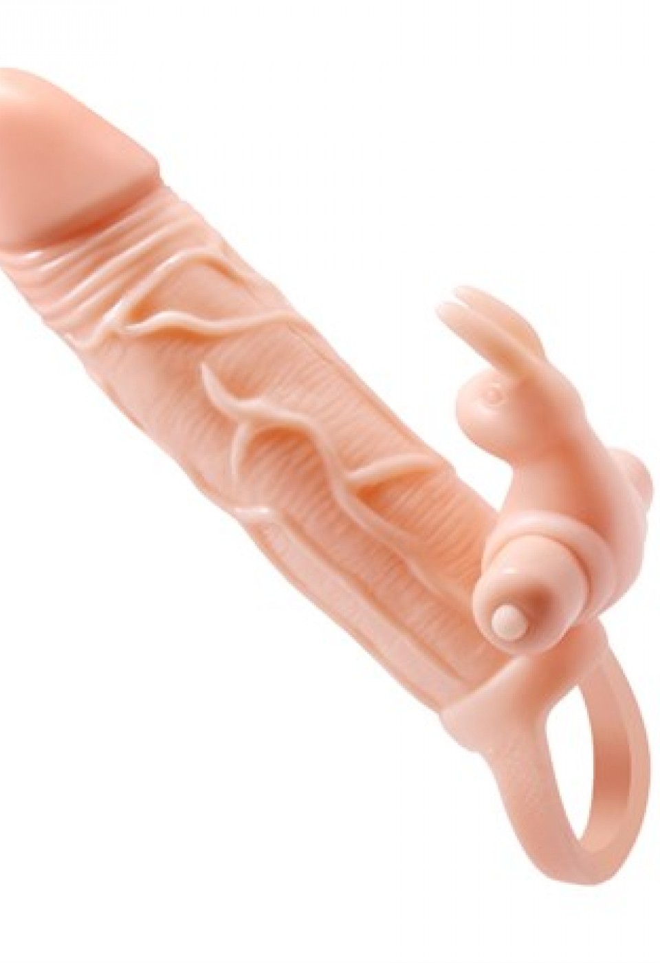 5 cm Dolgu Uzatmalı 10 Fonksiyonlu Çift Titreşimli Penis Kılıfı Prezervatif Vibratör